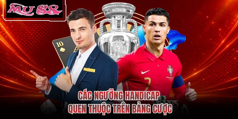 Các ngưỡng handicap quen thuộc trên bảng cược